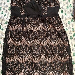 City Chic Black Lace Mini Dress